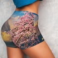 thumbnail image 3 of KLL Cherry Blossoms Pattern Workout Shorts for Women Scrunch Short Gym Yoga Running Sport Active Exercise Fitness Shorts, 3 of 8