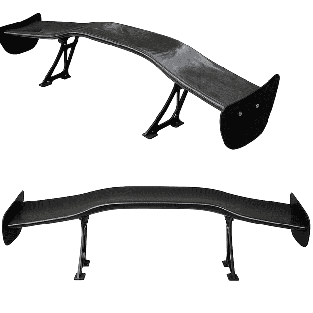 Spoiler aleron universal Trasero estilo fibra de carbono Aluminio negro