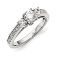 thumbnail image 1 of Sterling Silver & CZ Brilliant Embers Ring Size 7, 1 of 3