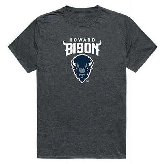 W Republic Apparel 519-171-E9C-04 Howard University Cinder Tee for Men, Heather Charcoal - Extra Large