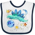 thumbnail image 3 of Inktastic Stegosaurus Space Dinosaur with Stars and Planet Boys or Girls Baby Bib, 3 of 4