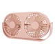 thumbnail image 1 of Mini Ventilador De Escritorio, Diseño De Rejilla De Ventilador Doble Disipación De Calor Rápida Carga USB Hoja De Ventilador Doble Cambio De Modo Dual Para Escritorio Para ANGGREK Rosa, 1 of 8