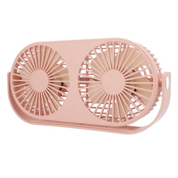 Mini Ventilador De Escritorio, Diseño De Rejilla De Ventilador Doble Disipación De Calor Rápida Carga USB Hoja De Ventilador Doble Cambio De Modo Dual Para Escritorio Para ANGGREK Rosa