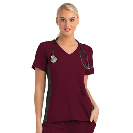 

Meavn Matrix Impulse Women s Knitted Panel Mock Wrap Scrub Top (Free Shipping)