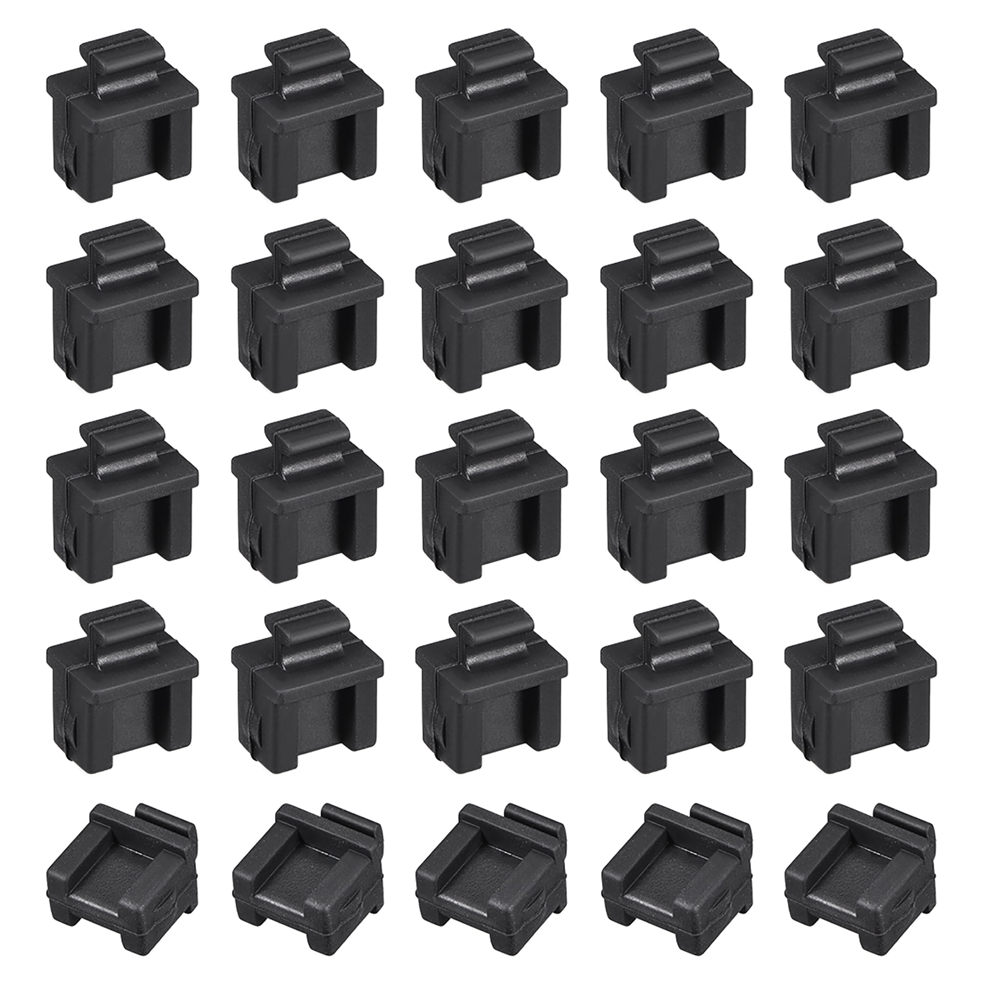 uxcell SFP-A Port Anti-Dust Stopper Cap Cover Black Silicone 20pcs