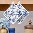 thumbnail image 2 of White Blue Spring Floral Pot Holders for Kitchen Heatproof Potholder, 5 Pack Summer Botanical Hummingbird Hot Pads Multipurpose Oven Pads Cloth Potholders Trivet for Cooking Baking, 2 of 8