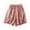 Pink, variant on JIKNTTR Women's Linen Shorts Women's Summer Linen High Waist Wide Leg Shorts With Ruffled Hem Retro Vintage Style Casual Loose Fashion Trendy Shorts