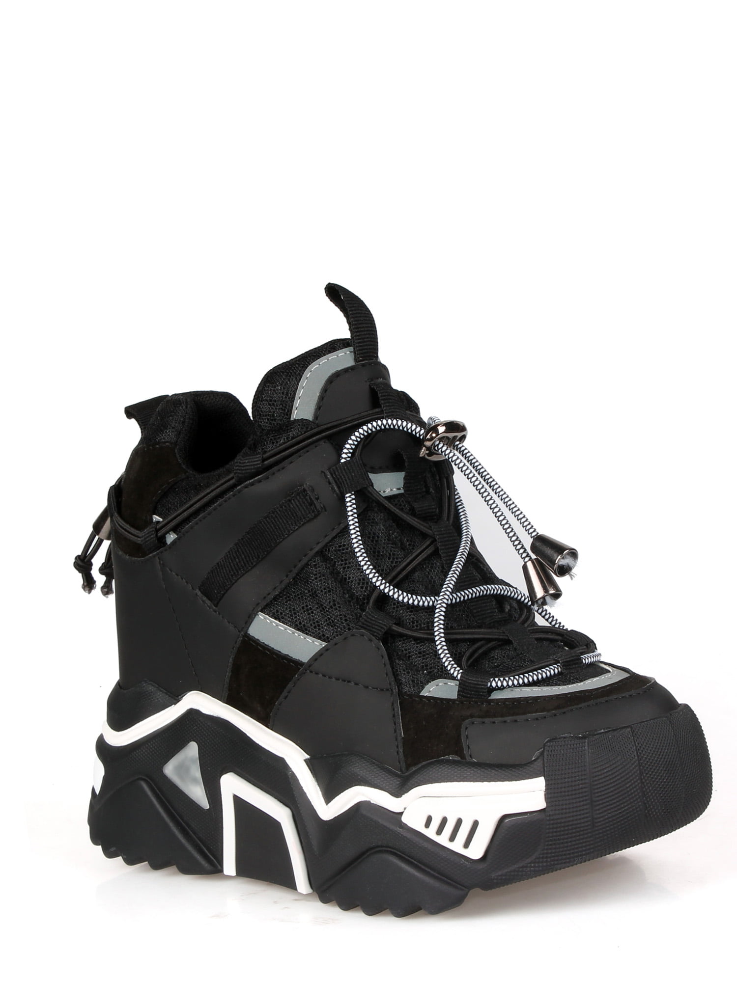 Anthony Wang - Anthony Wang Women's Platform Wedge Sneakers in Black ...