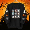 thumbnail image 7 of Livrdious Spooky Season Sweatshirts Womens Ghost Pumpkin Graphic Sweatshirt Crew Oversized Pullover Sweatshirt, 7 of 7