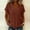 *Brown, variant on ClodeEU Women's V Neck Peter Pan Collar Short Sleeve Top ,Solid Color Casual Blouse Army Green,Women's Plus L