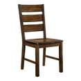 thumbnail image 3 of Furniture of America Jared Ladder Back Wood Walnut Side Chairs (Set of 2), 3 of 11
