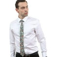 thumbnail image 3 of Men's Cotton Printed Floral Tie 2.56" Skinny Narrow Necktie, 3 of 7