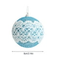 thumbnail image 3 of Mecorevxz Lace Christmas Ball,Glitter Foam Xmas Tree Hanging Ornaments,for Xmas Tree Party Wreath Decoration(Blue), 3 of 7