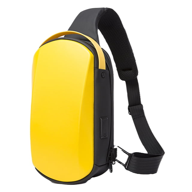 Mochila Cruzada Bange Espacio para iPad Tablet 8.5" audífonos, billetera y libros. Material resistente al agua y carga USB. Modelo BR-7256 Bange BG-7256