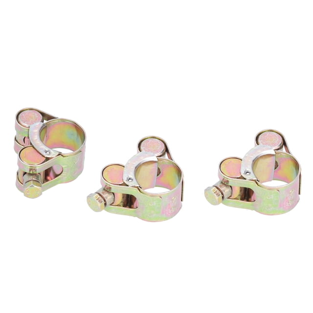 Gear Hose Clamps, Galvanizing Process Hose Clamp Set Pipe Clamp Tools Golden For Motor Vehicles
