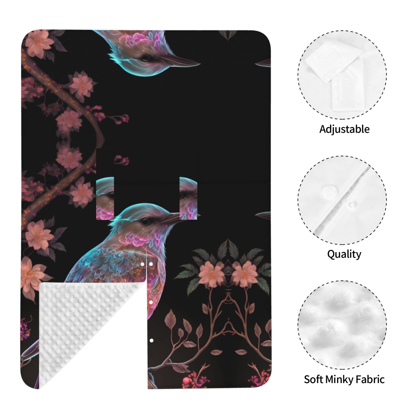 Car Seat Cover Baby - Pink Patterned Bird A Breathable Infant Car Seat Cover for Baby Carseat, Lightweight Comfort Baby Essentials Must Haves Newborn Stuff for Girl Boy
