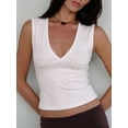 thumbnail image 6 of EMMIOL Women's Deep V-Neck Crop Tank Top Stretchy Sleeveless Going Out Top Fall Y2K Style, 6 of 6