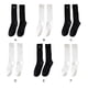 thumbnail image 4 of Guardurnaity 1 par de calcetines de punto de estilo japonés para niña, calcetines transpirables universales de temporada, calcetín bonito, Medias Negro Tipo 2, 4 of 6