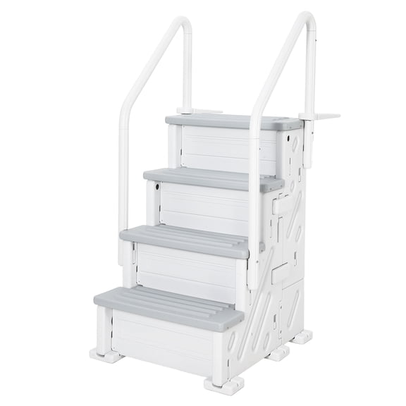Kicctian Sturdy 4-Step Pool Ladder with Double Handrails, Non-Slip PE Stairs – 500 lbs Capacity – 35''x32''x67'' – For 48-54 inch Inground & Above Ground Pools