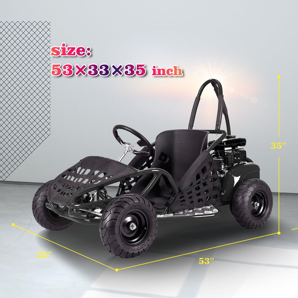 Gas Powered Go Kart for Kids, 79cc 2.5HP 4-Stroke Off Road Go Kart , Ride On Car for Boys and girls, Max Speed 20Mph, Age 13+