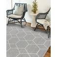 thumbnail image 4 of Unique Loom Trellis Frieze Collection Area Rug - Geometric (7' 1" x 10' Rectangle Light Gray/Ivory), 4 of 10