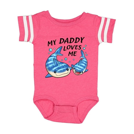 

Inktastic My Daddy Loves Me- whale shark Gift Baby Boy or Baby Girl Bodysuit