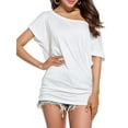 thumbnail image 5 of Weardear Women's Off Shoulder Top Plus Size T Shirts Casual Summer Loose Short Sleeve Tunics Tops, 5 of 7