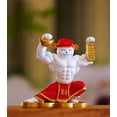 thumbnail image 3 of Lucky Cat Power Figurine - Gold Fortune Cat with Muscular Design | Resin Handmade Craft | Home & Office Decor, 3 of 6