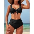 thumbnail image 4 of Top-kevin High Waisted Bikini Sets for Women Swim Suits 2025 Tummy Control Ruched Bikini Two Piece Bathing Suit Swimwear, 4 of 9