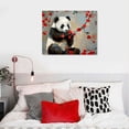 thumbnail image 5 of Nawypu  Panda Canvas Wall Art Panda Picture Prints with Flower Cute Animal Painting for Living Room Kids Room Bedroom Ideal Gift Artwork Framed, 5 of 6