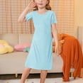 thumbnail image 2 of Einccm Girls Nightgowns Princess Sleepwear Cute Soft Flutter Sleeve Nightdress A-Line Short Sleeve Pajamas PJs Sleep Shirt Night Gown Loungewear for Kids 3-12 Years, 2 of 6