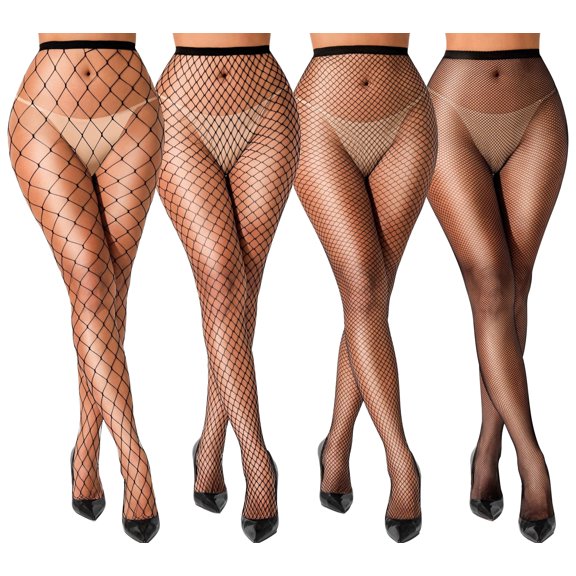 DOPI Fishnet Stockings Womens High Waist Fishnet Tights Mesh Stockings For Women