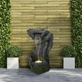 thumbnail image 4 of Alpine Corporation Waterfall in Realistic Tree Bark Fountain with LED Lights, 4 of 4