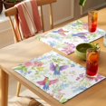 thumbnail image 4 of Placemat Set of 4 Flower Bird Placemats for Dining Table Spring Scenery Washable Table Mats for Kitchen and Party Decor Indoor & Outdoor Use, 4 of 8