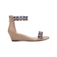 thumbnail image 3 of Thalia Sodi Womens Teagan Faux Leather Ankle Strap Wedge Sandals, 3 of 3