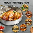 thumbnail image 4 of 12 Inch Stainless Steel Saute Pan with Lid - Deep Frying Pan for All Cooktops, 6 Quart Oven Safe Dishwasher, 4 of 7