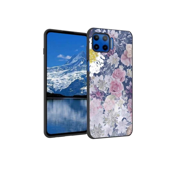 Compatible with Moto G 5G Plus Phone Case, Floral-4 Case Men Women, Flexible Silicone Shockproof Case for Moto G 5G Plus