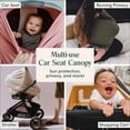 thumbnail image 2 of Funda de lactancia transpirable y funda de asiento de coche para bebés Simka Rose - Funda de lactancia para bebé niño y niña - Funda de dosel para asiento de coche ajustable y elástica para el verano, 2 of 5