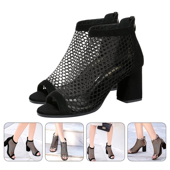 STRANDCHIC 1 Pair of Fisherman Sandals Women Black Rubber Fashionable for Work