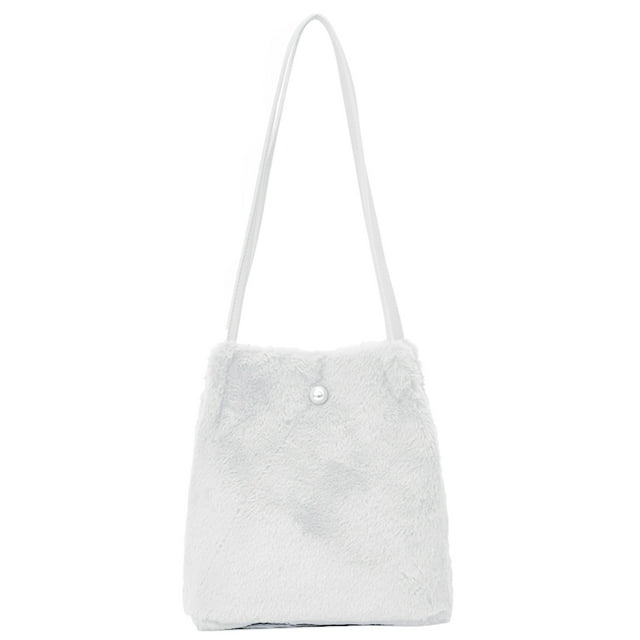 Sac Seau Mode Créatif en Peluche Tout-Aller Sac à Main Épaule