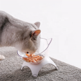 thumbnail image 5 of Cuenco para gatos antiglotón, cuenco simple transparente y ajustable, con soporte elevado, agua y comida, evita lesiones en el cuello kaili Sencillez, 5 of 5