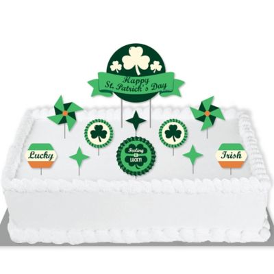 Patricks Day Set of 24 Saint Pattys Day Party Clear Treat Picks St Dessert Cupcake Toppers 