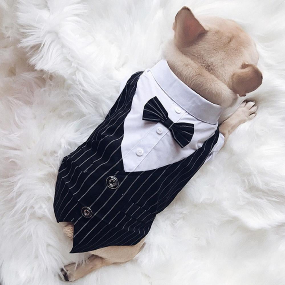 Pet Tuxedo Costume, Tuxedo Outfit Gentleman Jacket for Cats Small Dogs
