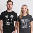 thumbnail image 5 of Pretend I'M A Barrel Costume T-Shirt – Halloween Lazy Humor – Unisex Adult Wear, 5 of 6