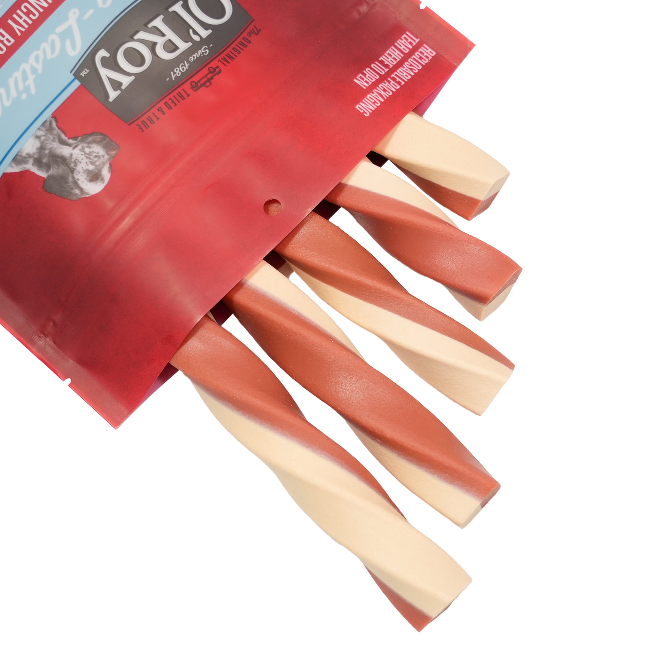 (3 pack) Ol' Roy Chicken and Bacon Flavor Twisted Munchy Bones Dog Treats for Medium and Large Dogs, 21 oz