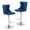 Blue+Chrome, variant on IVV Modern Swivel Bar Stools Set of 2, Height Adjustable Velvet Upholstered Counter Height Bar Chairs with Tufted Back and Chrome Base for Kitchen Island, Khaki