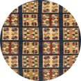 thumbnail image 1 of Ahgly Company Indoor Round Abstract Bakers Brown Abstract Area Rugs, 3' Round, 1 of 6