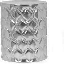 Huller Side Table, Silver,16"D x 16"W x 19"H