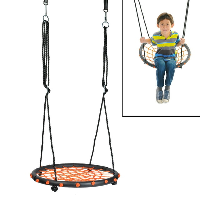 60cm/24inch Diameter Children Web Swing Platform Net Swing Nylon Rope