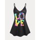 thumbnail image 1 of Tank Top con Estampado Gráfico en Talla Extra Rosegal  Camisetas sin mangas de talla grande, 1 of 5